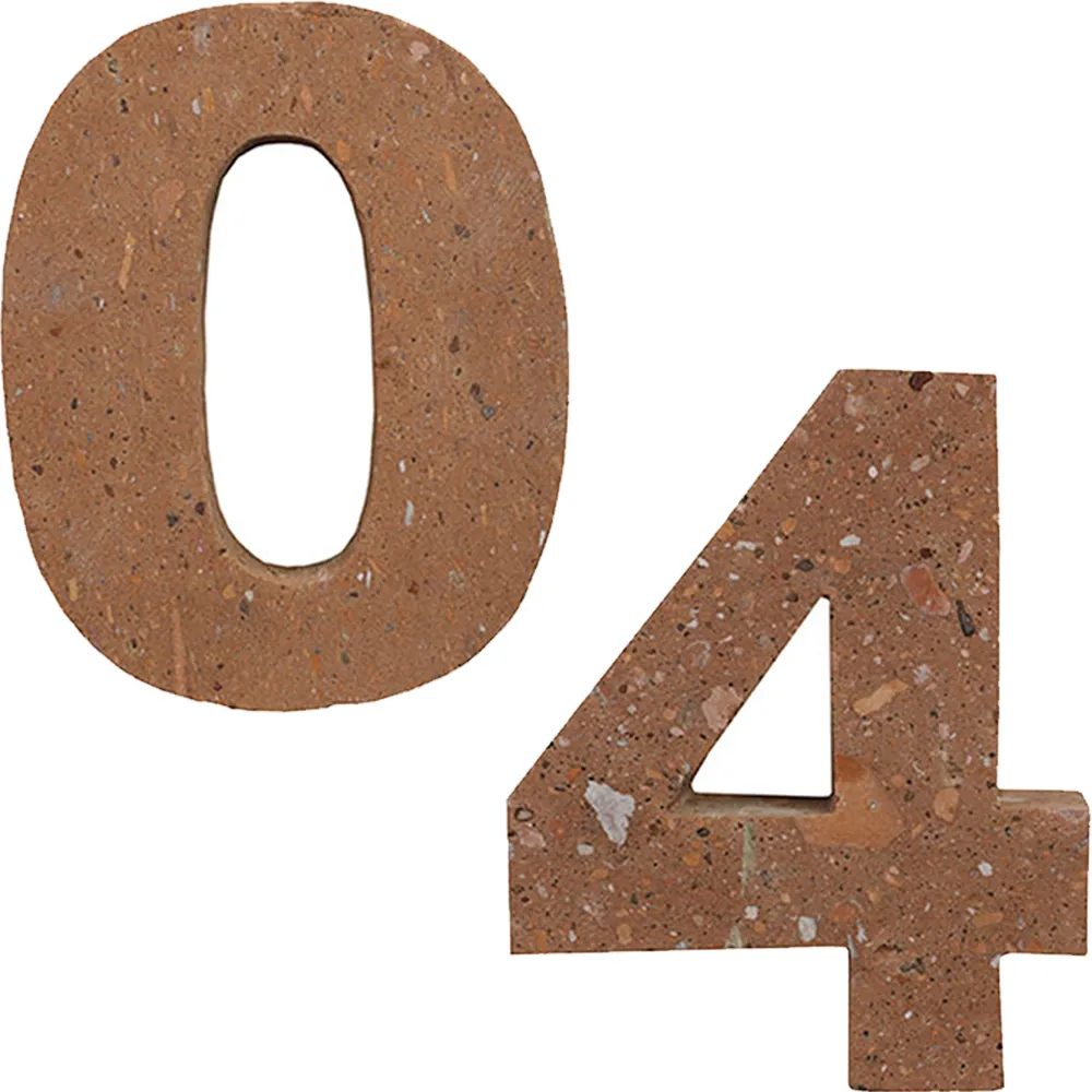 Paquete 2 Números Residenciales 25cm Hecho en Piedra Natural Tallado A Mano Varios Colores (enviar mensaje con los dígitos deseados, puede ser número y letra)