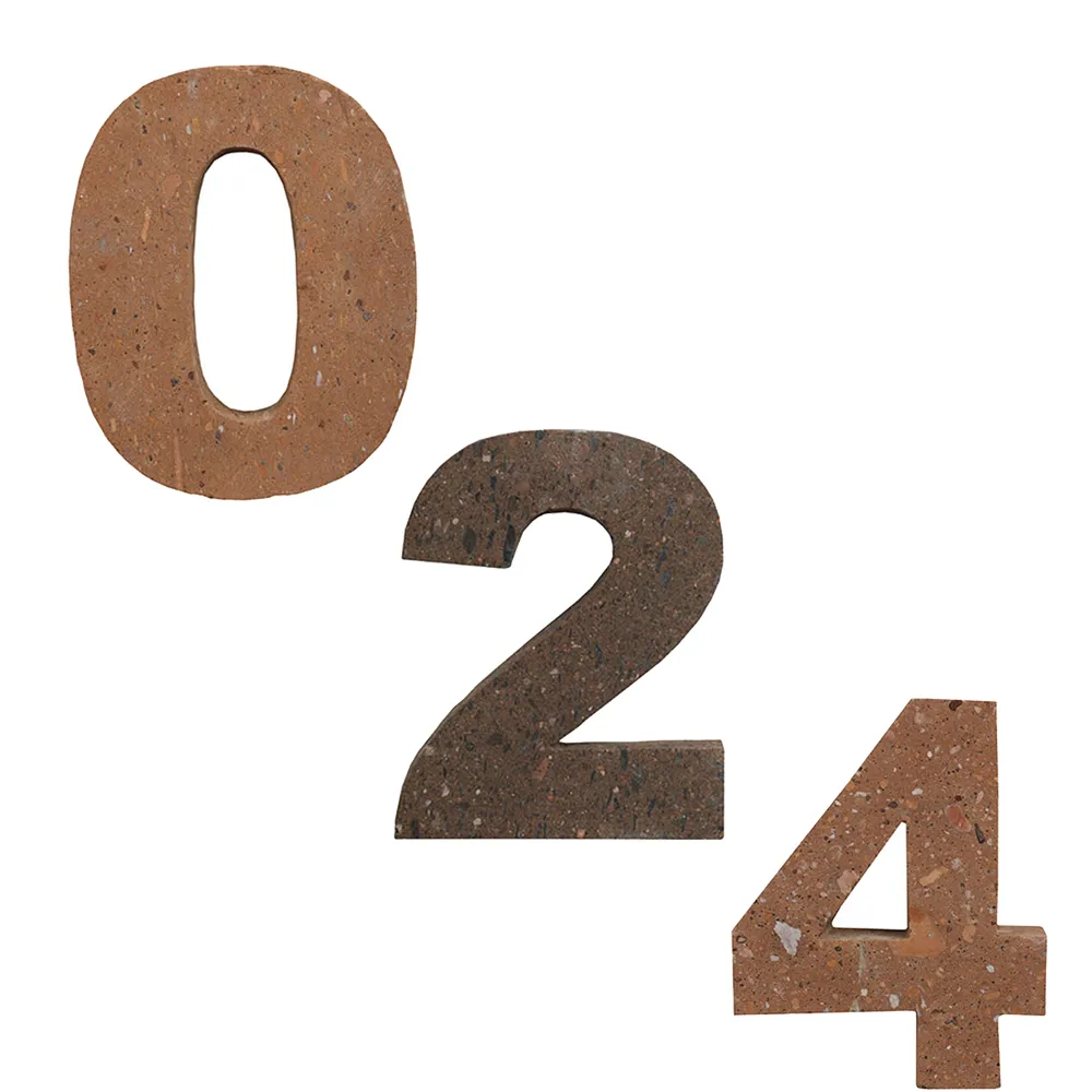 Paquete 3 Números Residenciales 25cm Hecho en Piedra Natural Tallado A Mano Varios Colores (enviar mensaje con los dígitos y color deseados, puede ser número y letra)