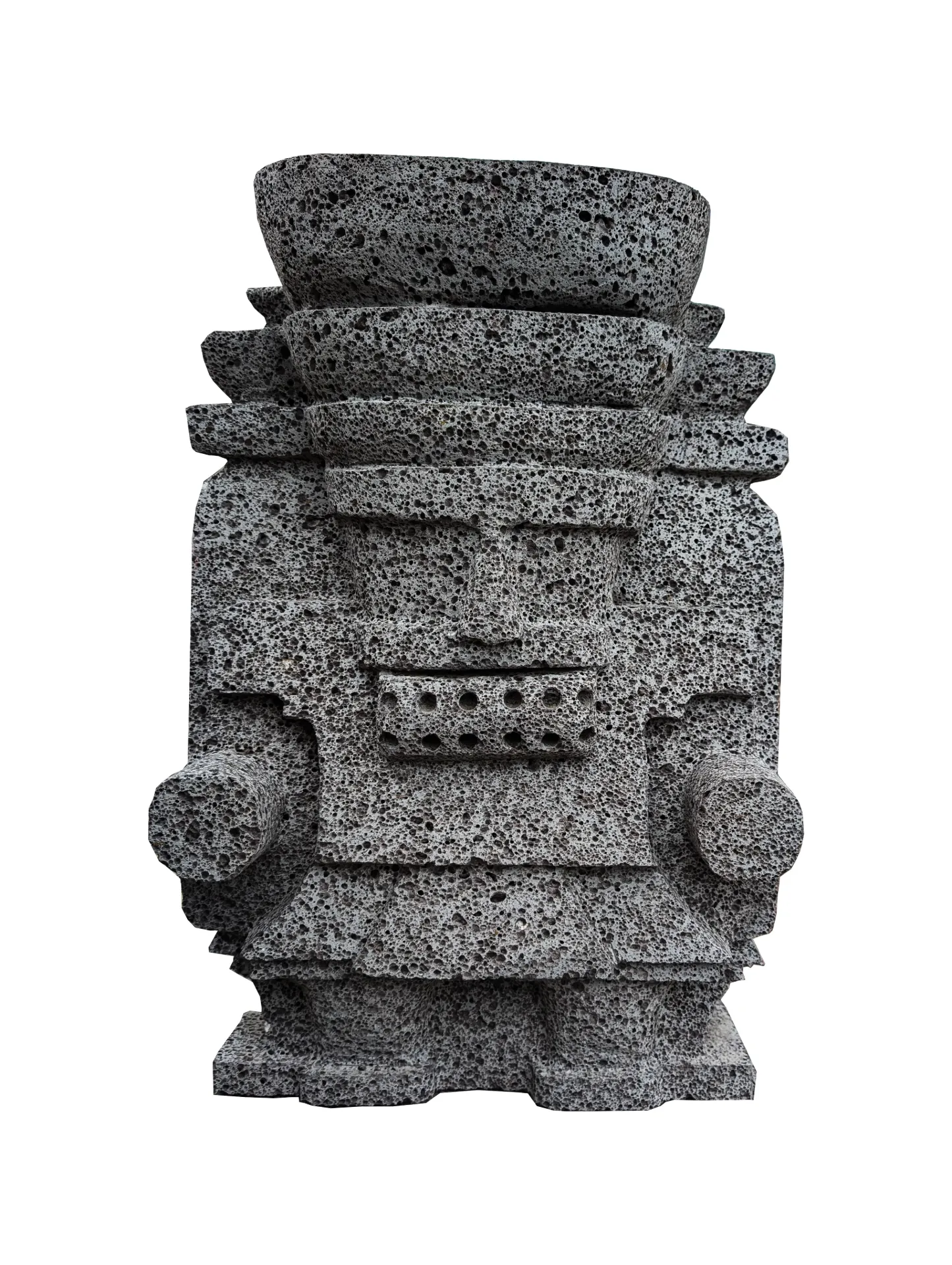 Monolito De Tlaloc Hecho En Piedra Volcánica Natural Dios Lluvia Azteca